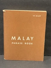 Vintage 1963 US War Department MALAY Phrase Book