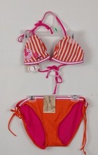 NWT Ladies JR OP Ocean Pacific Swimwear match Set 2 Pc BIKINI L 11/12 TOP S 3/5