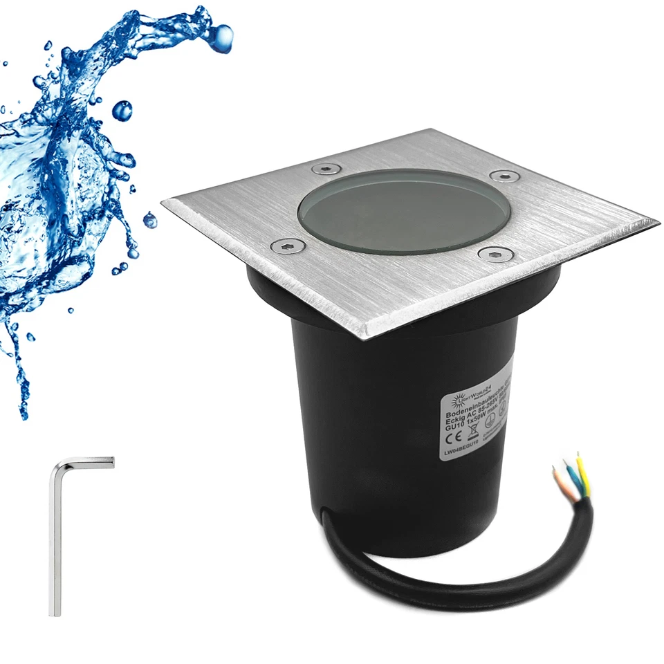 Bodeneinbaustrahler LED 230V Bodenleuchte Einbaustrahler Außenleuchte Lampe GU10 - Bild 2 von 4