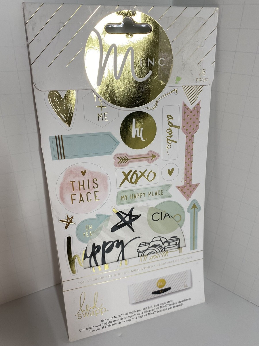 Minc Foil Machine Icon Sticker Pack Crafts Heidi Swapp 26 Piece | eBay