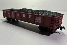 Train HO Scale WABASH WAB 7226 Gondola with Coal Load MADE IN HONG KONG Rail