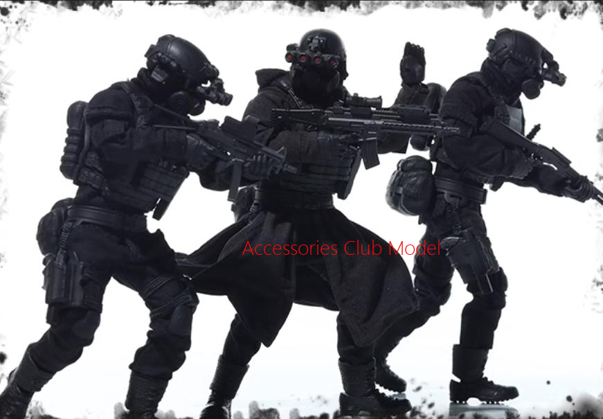 Custom 1/12 Wired Hooded Trenchcoat Tactical Long Coat For 6
