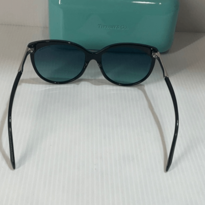 Tiffany woman's Sunglasses TF 4097 cat eye black frame blue lenses