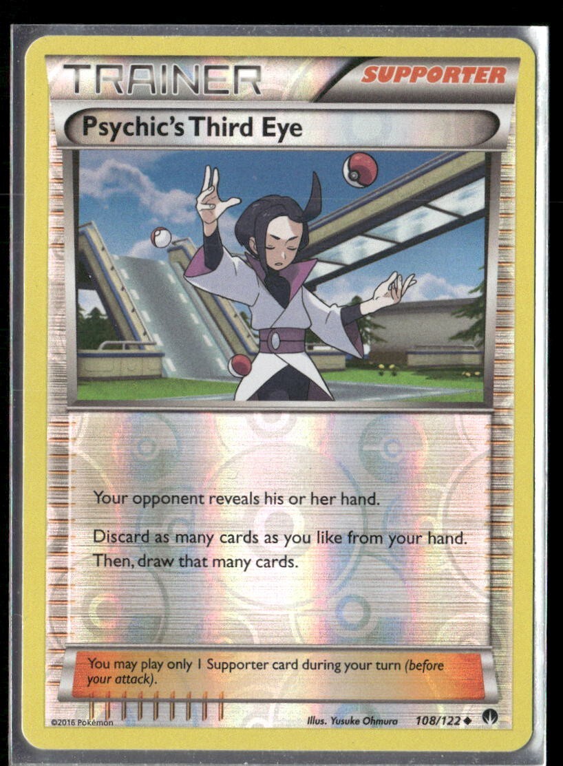 2016 BREAKPoint Set Pokemon Card 108  Psychic's Third Eye Reverse Foil LP