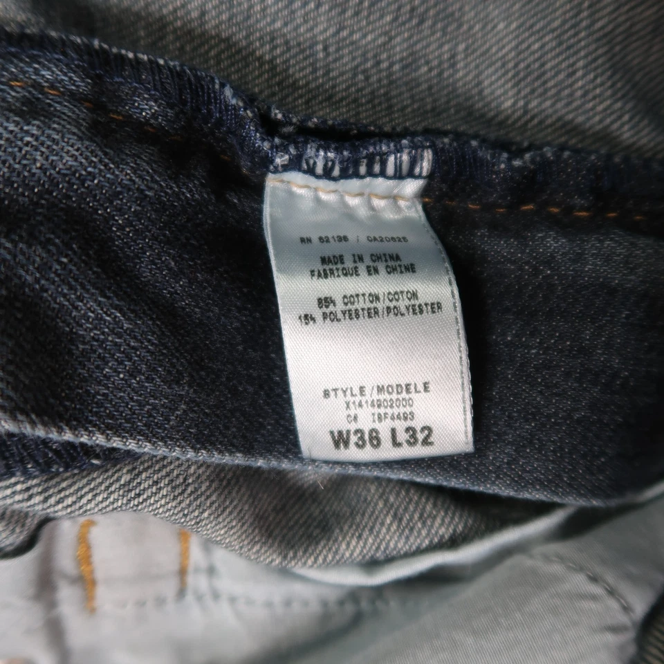 Guess Straight Leg Jeans Men’s 36x32 Blue Denim Pants Flap pockets - Image 4 of 4