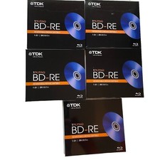 TDK Rewritable Blueray Disc 5 Pack- 25 GB NEW