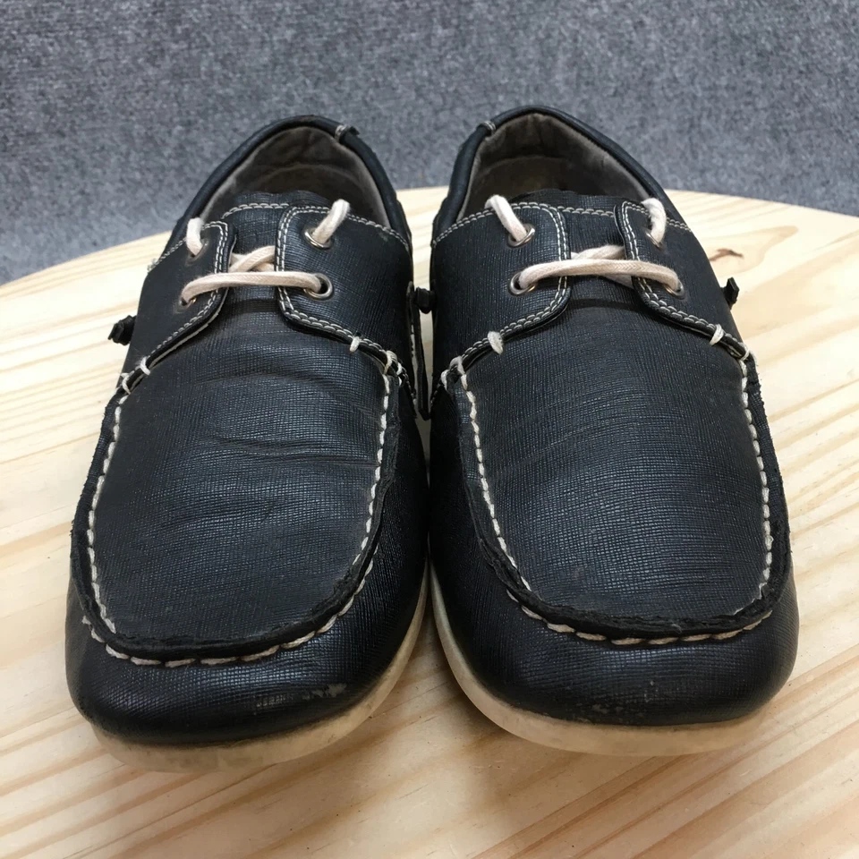 Zapatos Madden by Steve Madden para Hombres 11 Gamer Barco Cuero Azul Sin usar, punta baja Foto 4 de 4