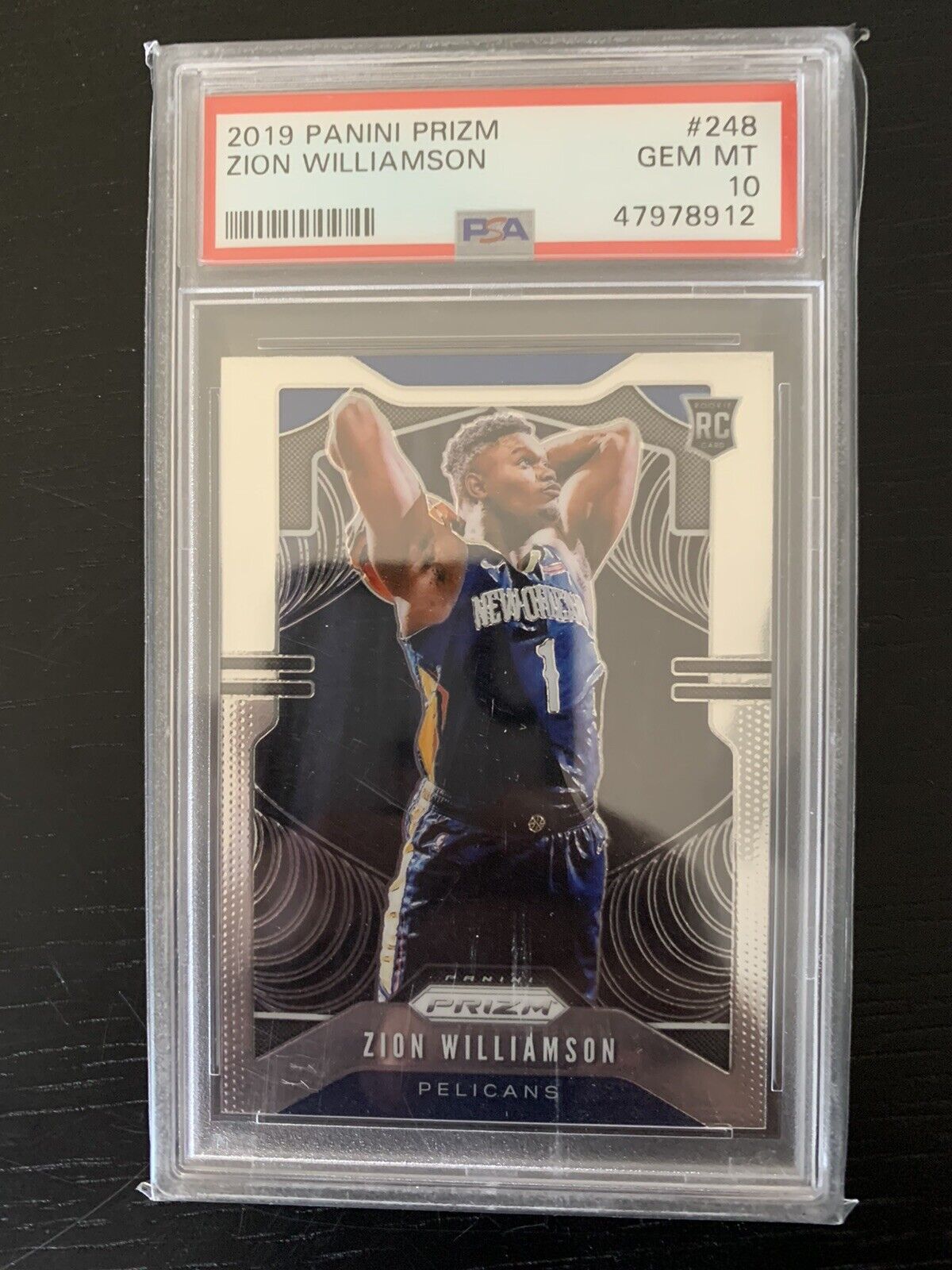 Image 1 - PSA 10 2019-20 Panini Prizm Zion Williamson RC Rookie Card #248 Pelicans