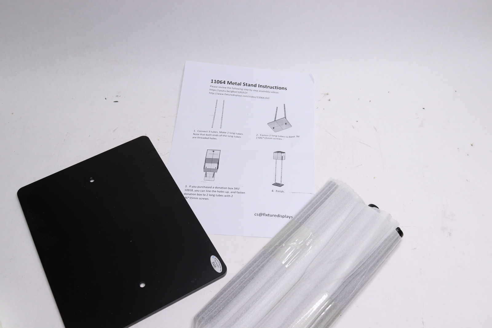 Fixture Displays Ballot Box Donation Metal Black 8.6