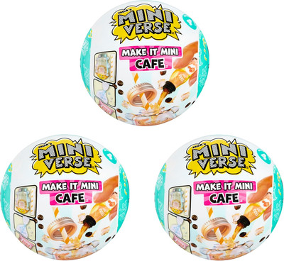 Make It Mini Cafe Series 4 (3 Pack), Mini Collectibles - Mystery Blind Packaging