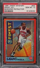 1995-96 Finest Mystery Orange Bordered Test Refractor Grant Hill #M2 PSA 10 GEM 