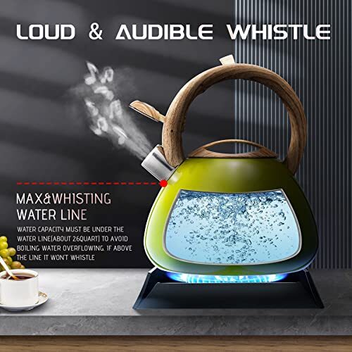 Tea Kettle Whistling Stainless Steel Teapot For Stovetop Induction