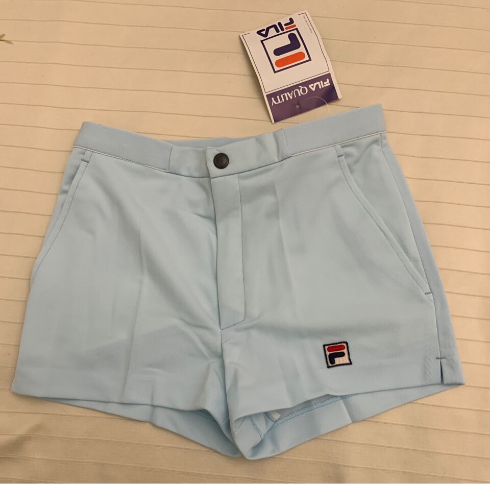 short marca Fila taglia 44 colore Celeste Nuovo Originale Vintage era Borg