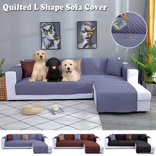 Copridivano trapuntato impermeabile a forma di L tappetino divano componibile reclinabile antiscivolo UK