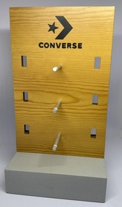Converse Retail Store Wood Shoe Display Stand Countertop Sneaker Display Fixture