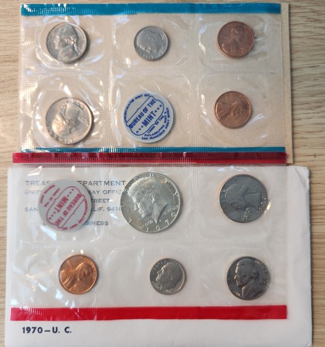 1970 US Mint Set - Original Packaging - OGP - Large Date Cent - 1970 D Kennedy