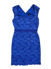 Ann Taylor blue lace dress size 2 Square Neck