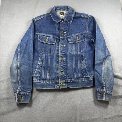 Vintage Lee Denim Jean Jacket Mens 36 Blue Riders Trucker Made USA 70s 80s