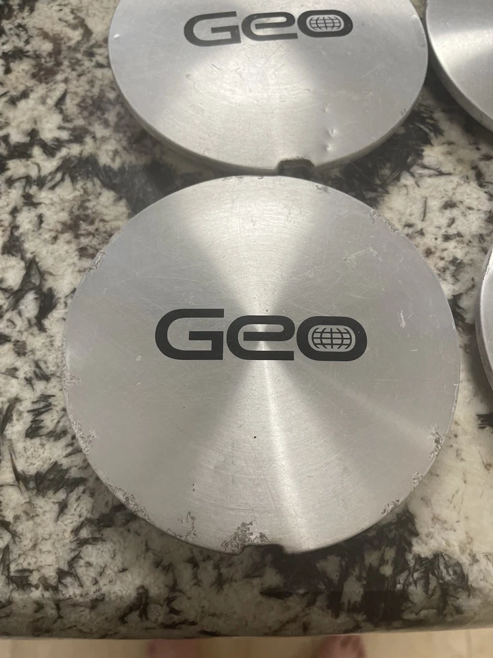 Set Of 4.   1993-1997 Geo Prism Wheel Center Cap CV360166 Geo Prism 14” Used - Image 4 of 4