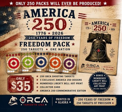 250 TARGETS! AMERICA FREEDOM 250 PACK! LIMITED OFFER!