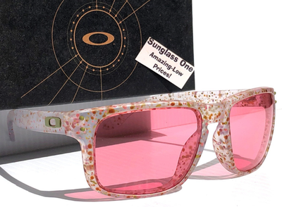Oakley HOLBROOK Clear Terrazzo GALAXY HD Pink Lens Sunglass 9102