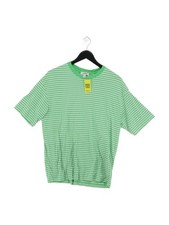 COS T-shirt uomo S verde a righe 100% cotone basic