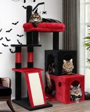 Gothic Cat Tower for Indoor Adult Cats, 50-inch Heavy Duty Goth Cat Tree for ...