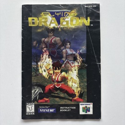 Flying Dragon Nintendo 64 N64 Authentic Manual ONLY - Instruction Booklet Rare