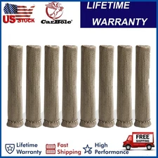 8X Titanium 2500 Degree Spark Plug Wire Boots Heat Protector Sleeve Cover 15.2cm