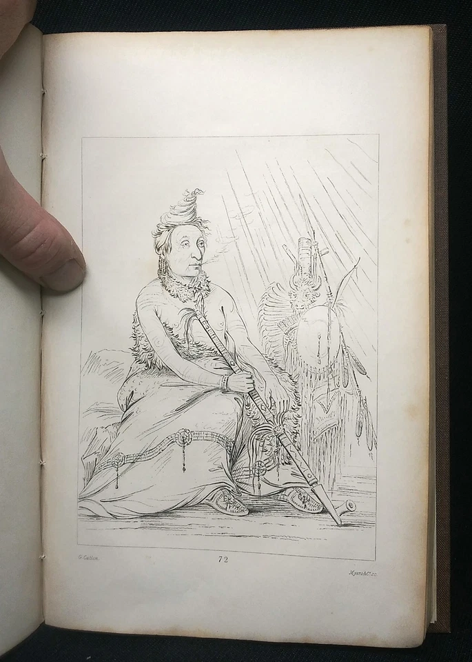 Rare book GEORGE CATLIN, NORTH AMERICAN INDIANS Manners Customs culture art 1841 Foto 3 de 4