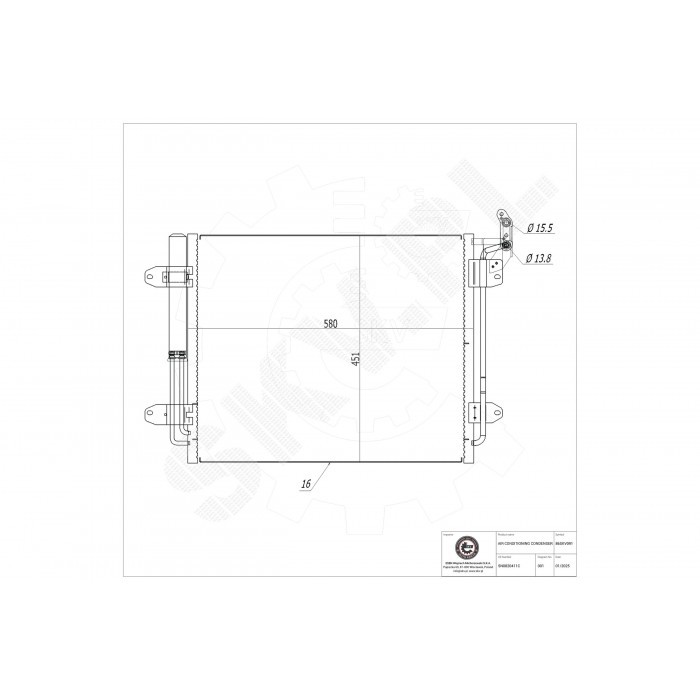 Condensateur de clim VW Tiguan 5N0820411D radiateur climatisation 5N0820411E