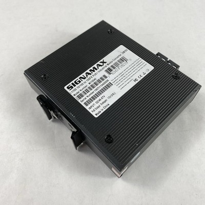 Signamax I-1100 10/100 to 100FX PoE+ Industrial Media Converter SM/SC