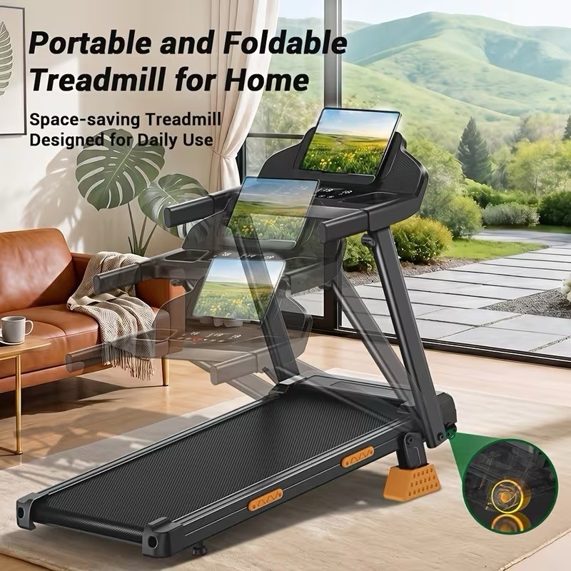 4 in 1 Folding Treadmill 17% Incline 3.0HP Quiet Motor Home Gym...
