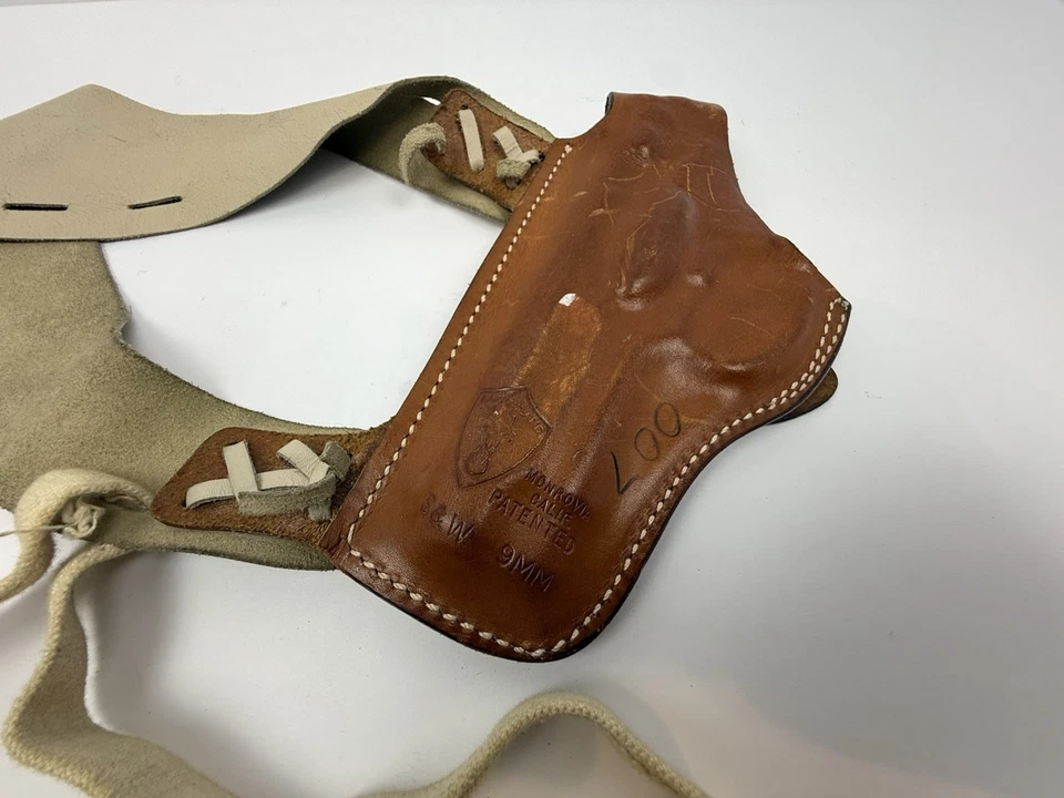 Safariland Leather Shoulder Holster S&W 9mm – Vintage Tan Adjustable - Image 2 of 4