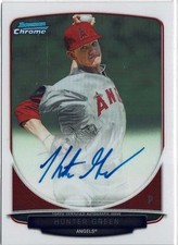 2013 Bowman Chrome Hunter Green (Angels) Prospect Auto Card No. BCA-HG