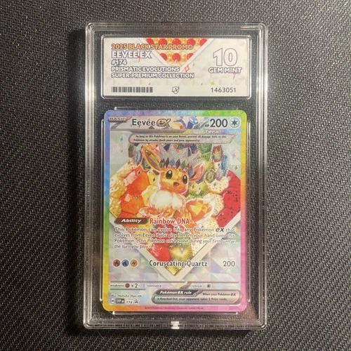 Eevee Ex 174 Prismatic Evolutions Black Star Promo Ace 10 Gem Mint Perfect Subs