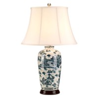Tischleuchte Schreibtischlampe Beistelllampe Porzellan H 73 Cm Wohnzimmerlampe
