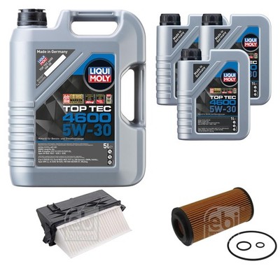 FEBI Inspektionspaket 8L Liqui Moly Top Tec 4600 5W-30 für Mercedes E T-Model
