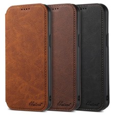 Leather Wallet Cover Flip Magsafe Case Vintage Bracket For iPhone 17 16 Pro Max