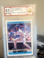 KEN GRIFFEY JR. 1992  DONRUSS  #165  MINT.  MARINERS - CENTER FIELD  PCG 8.5 Nm-