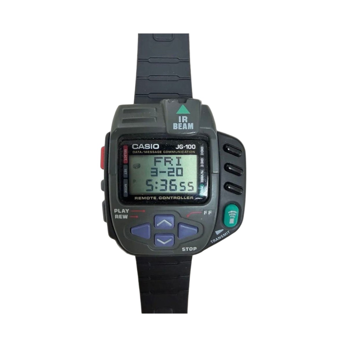 Excellent] CASIO JG-100 Watch Digital Cyber Cross IR Remote Game