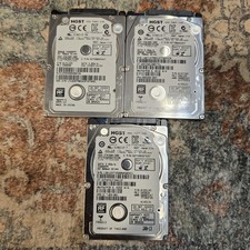 LOT OF 3 HGST  500GB 7200 RPM 2.5 7mm Hard Drive....WORKING 