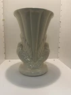 Vintage White Shawnee #829 Double Fan Tailed Dove Vase USA
