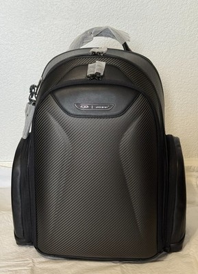New & Unused! Tumi McLaren Paddock Backpack - Carbon Fiber & Leather