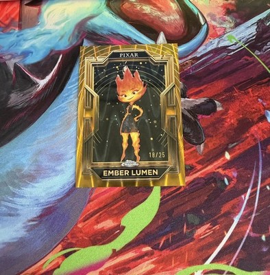 2025 Pixar Topps Gold Ember Lumen Elemental Lava  #93 18/25
