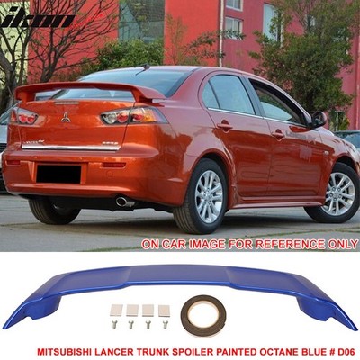 Fits 08-17 Mitsubishi Lancer OE Style Trunk Spoiler ABS Painted Octane Blue #D06