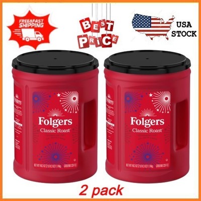 2 pack Folgers Classic Roast Medium Roast Ground Coffee Limited Edition 40.3 oz