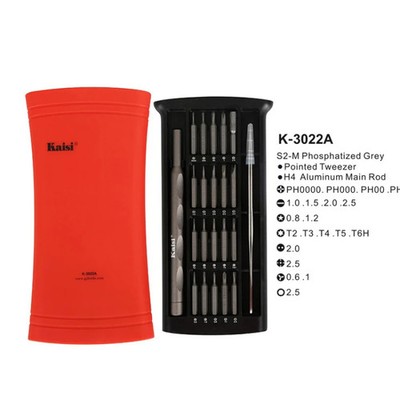 Kaisi K-3022A 22 in1 High Precision Screwdriver Set Magnetic Screwdriver Bits,