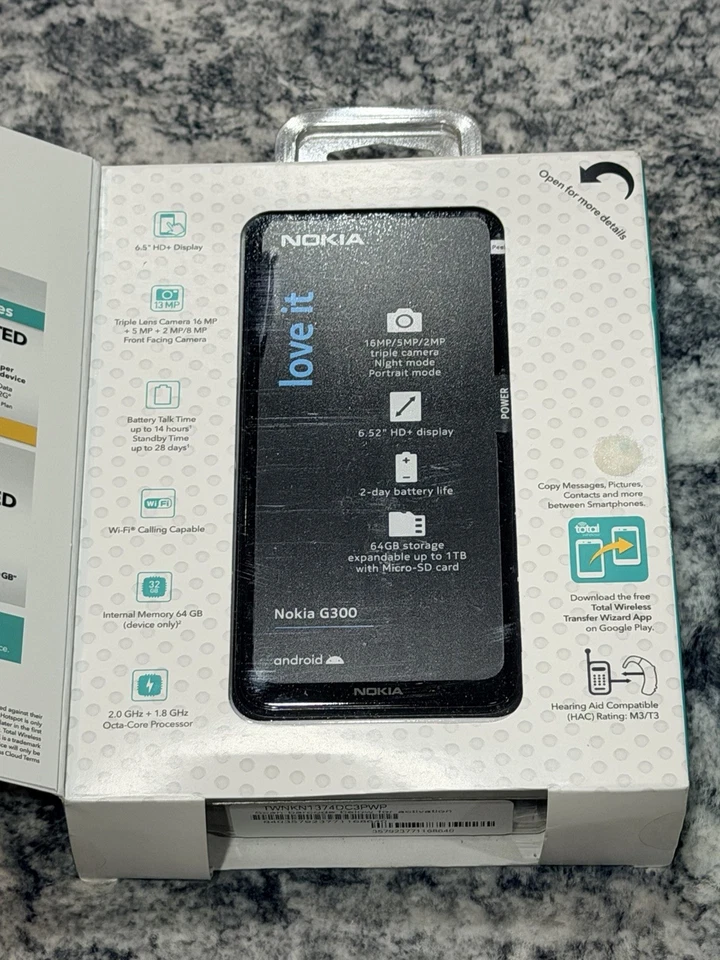 Nokia G300 5G - 64GB - Black Prepaid Smartphone -Total Wireless - Image 3 of 4