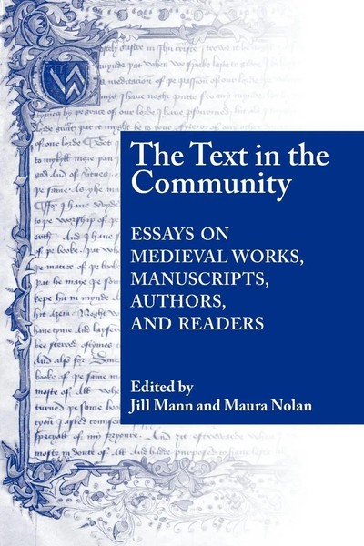 Text In The Community Jill Mann (U. A.) Taschenbuch Einband - Flex.(Paperback)-image